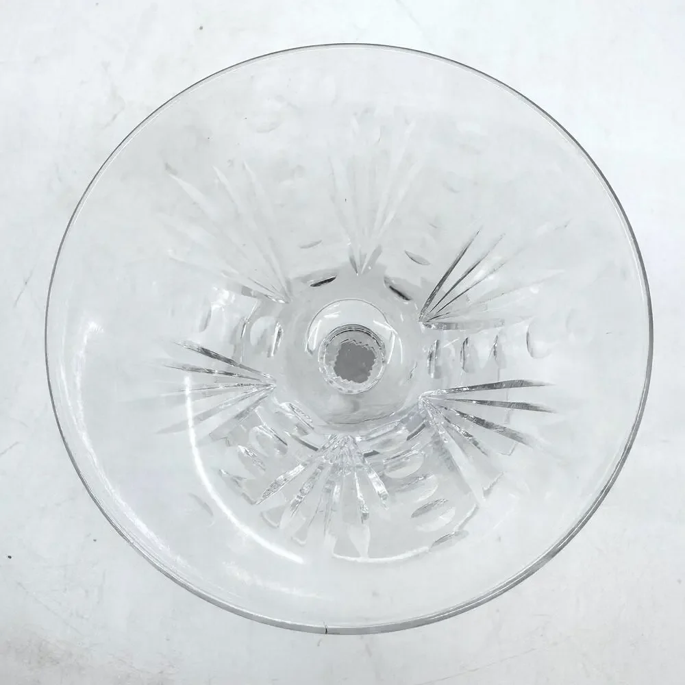 Vintage LIBBEY Lucerne Art Deco Crystal Skyscraper Cocktail Martini glass Set-8